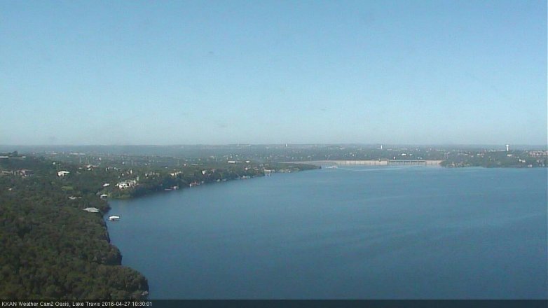 Lake Travis webcam, April 27, 2016 9:50 AM CT