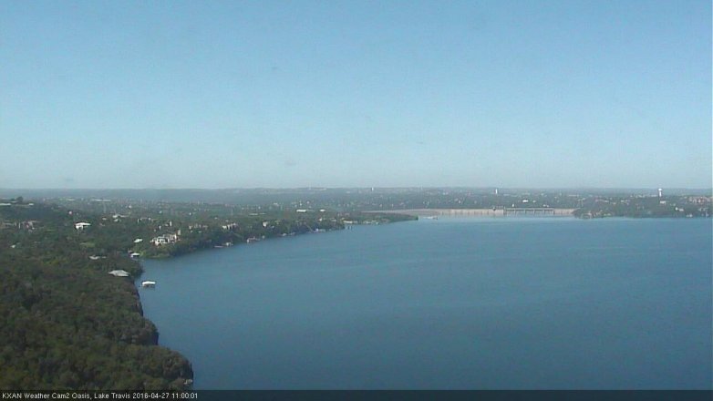 Lake Travis webcam, April 27, 2016 10:15 AM CT
