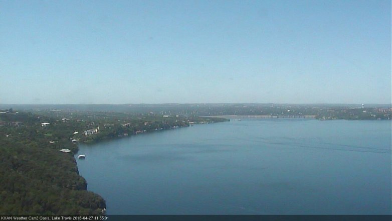 Lake Travis webcam, April 27, 2016 11:05 AM CT
