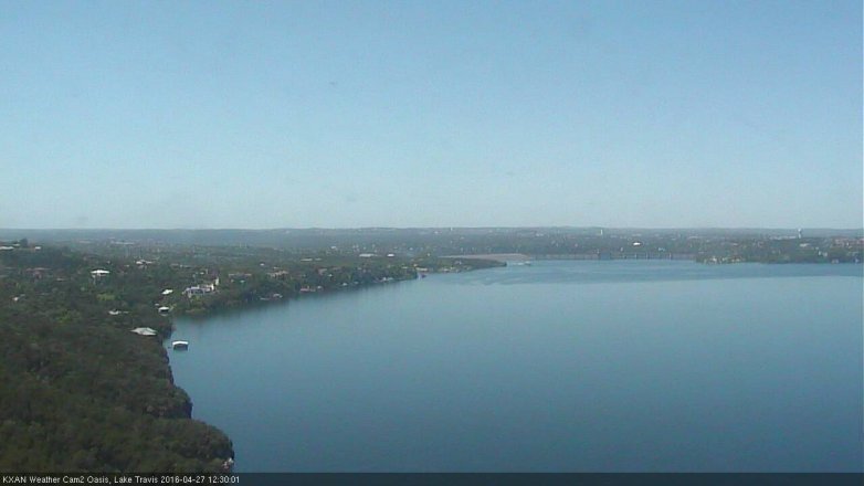Lake Travis webcam, April 27, 2016 11:55 AM CT