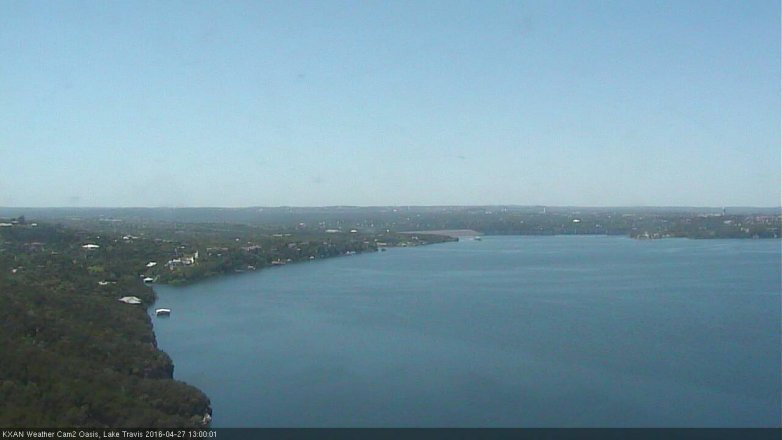 Lake Travis webcam, April 27, 2016 12:25 PM CT
