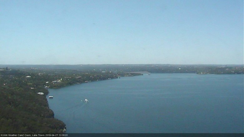 Lake Travis webcam, April 27, 2016 12:40 PM CT