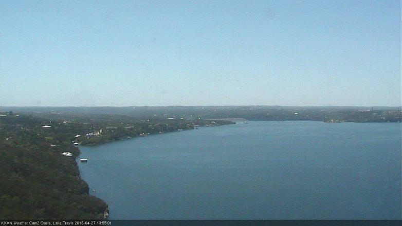 Lake Travis webcam, April 27, 2016 1:05 PM CT