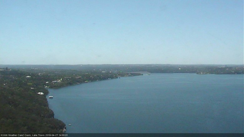 Lake Travis webcam, April 27, 2016 1:30 PM CT