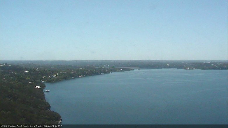 Lake Travis webcam, April 27, 2016 1:55 PM CT
