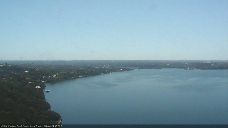 Lake Travis webcam, April 27, 2016 2:25 PM CT