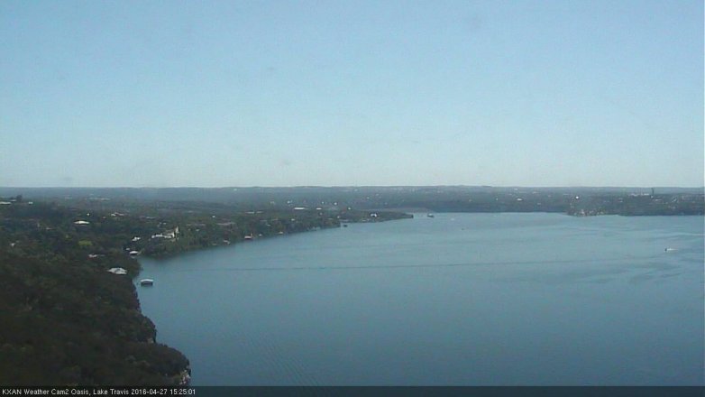 Lake Travis webcam, April 27, 2016 2:45 PM CT