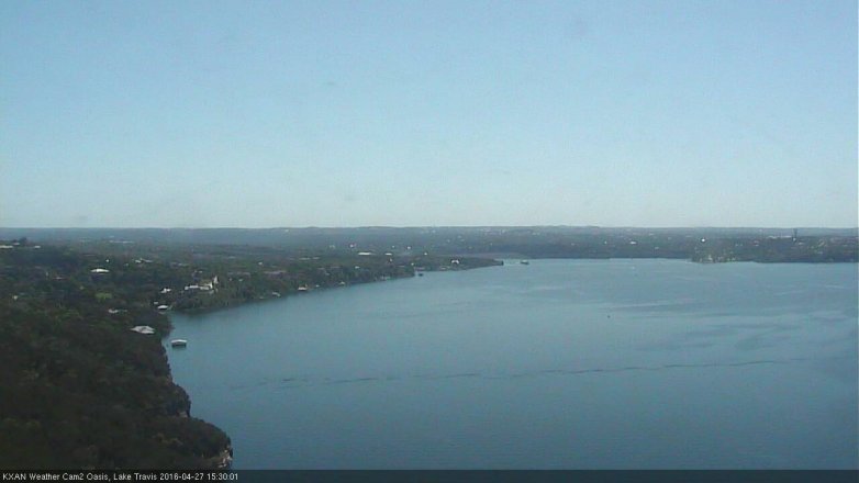 Lake Travis webcam, April 27, 2016 2:50 PM CT