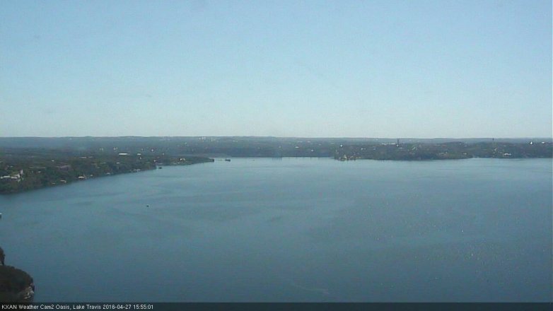 Lake Travis webcam, April 27, 2016 3:20 PM CT