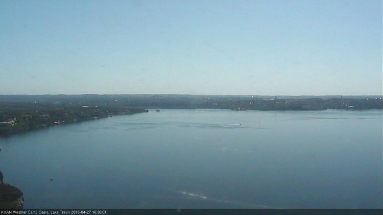 Lake Travis webcam, April 27, 2016 3:55 PM CT