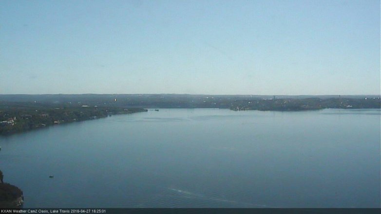 Lake Travis webcam, April 27, 2016 4:00 PM CT