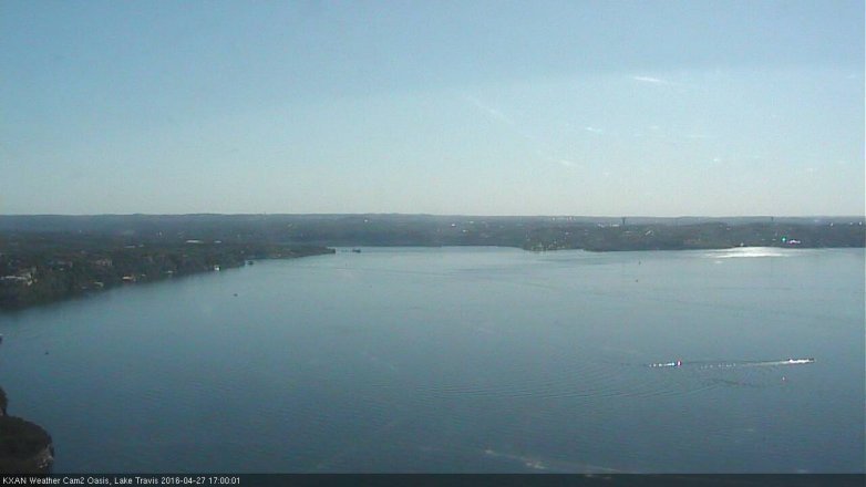 Lake Travis webcam, April 27, 2016 4:10 PM CT