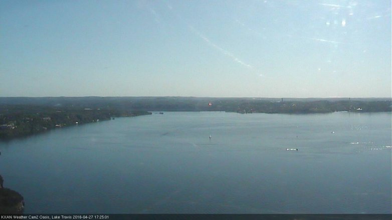 Lake Travis webcam, April 27, 2016 4:35 PM CT