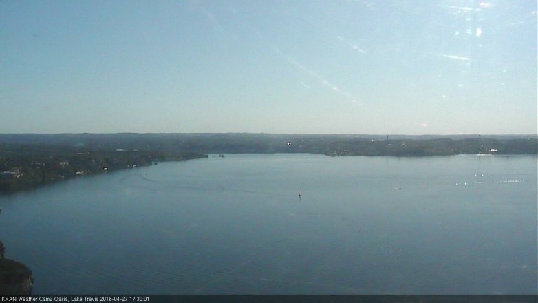 Lake Travis webcam, April 27, 2016 4:55 PM CT