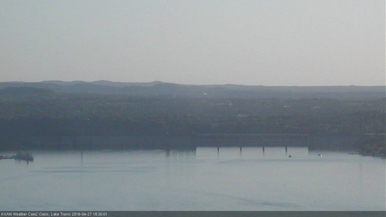 Lake Travis webcam, April 27, 2016 5:50 PM CT