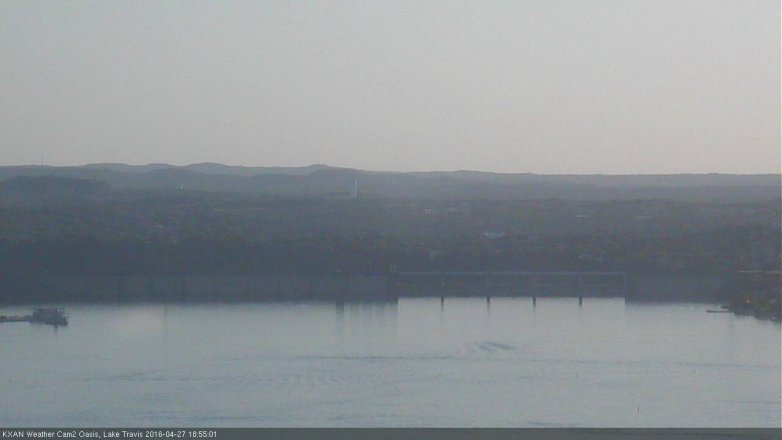 Lake Travis webcam, April 27, 2016 6:10 PM CT