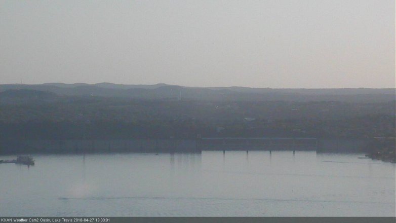 Lake Travis webcam, April 27, 2016 6:30 PM CT