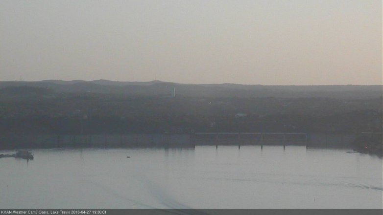 Lake Travis webcam, April 27, 2016 6:45 PM CT