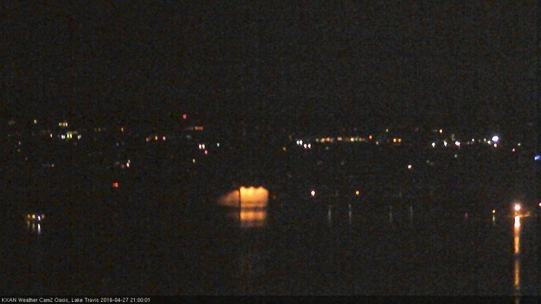 Lake Travis webcam, April 27, 2016 8:10 PM CT