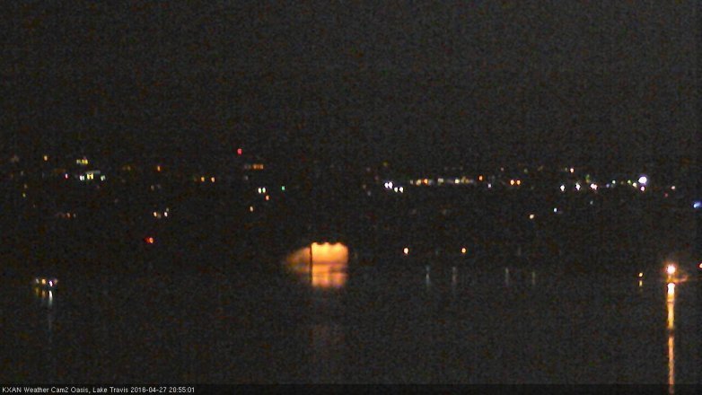 Lake Travis webcam, April 27, 2016 8:15 PM CT