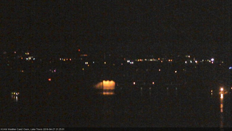 Lake Travis webcam, April 27, 2016 8:45 PM CT