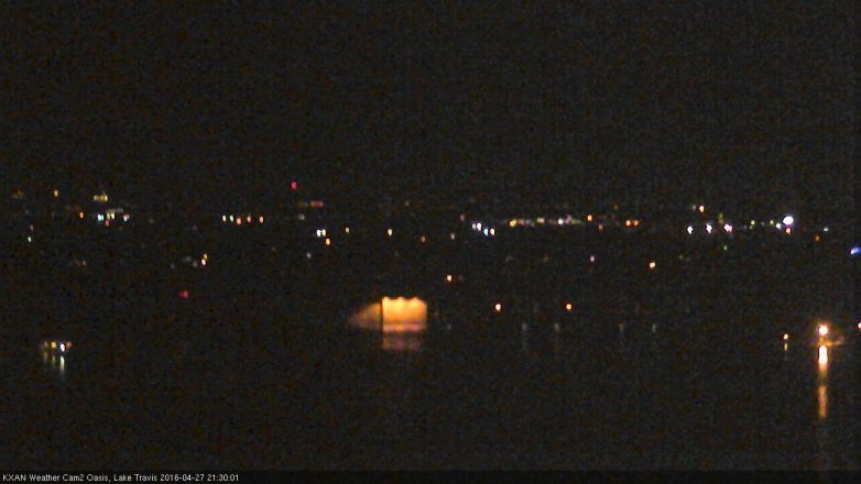 Lake Travis webcam, April 27, 2016 8:50 PM CT