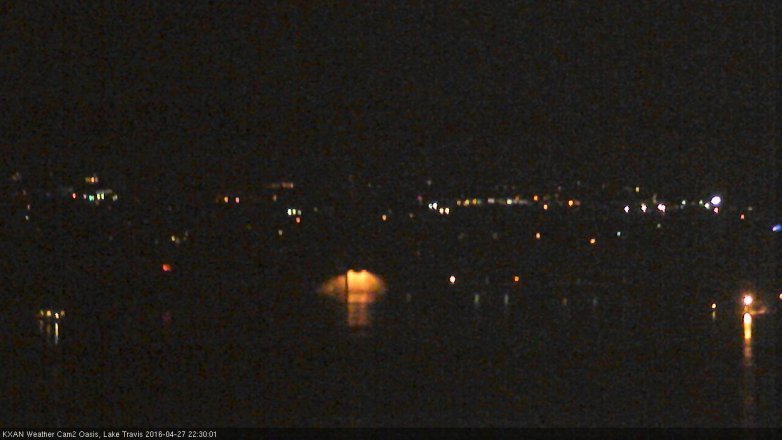 Lake Travis webcam, April 27, 2016 9:45 PM CT