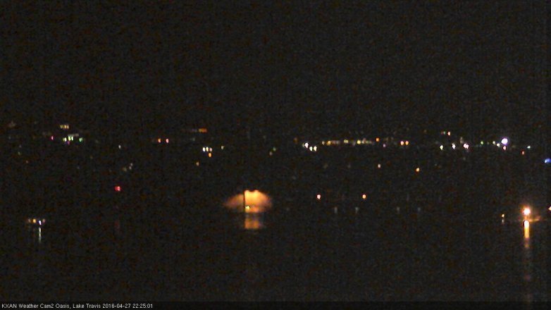 Lake Travis webcam, April 27, 2016 9:50 PM CT