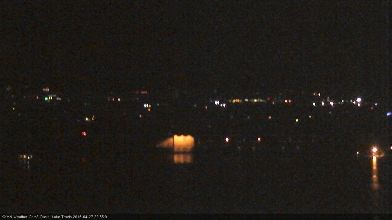 Lake Travis webcam, April 27, 2016 10:25 PM CT