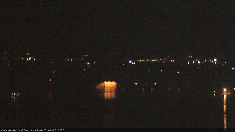 Lake Travis webcam, April 27, 2016 10:50 PM CT