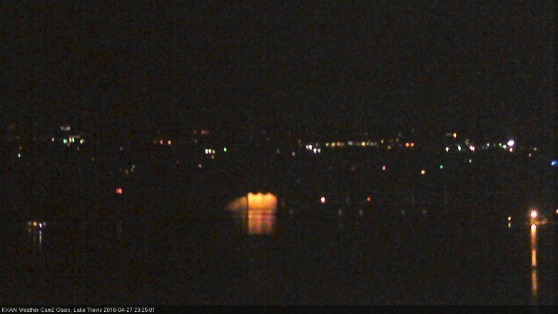 Lake Travis webcam, April 27, 2016 11:00 PM CT