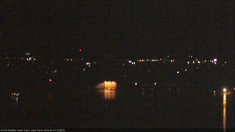 Lake Travis webcam, April 27, 2016 11:10 PM CT