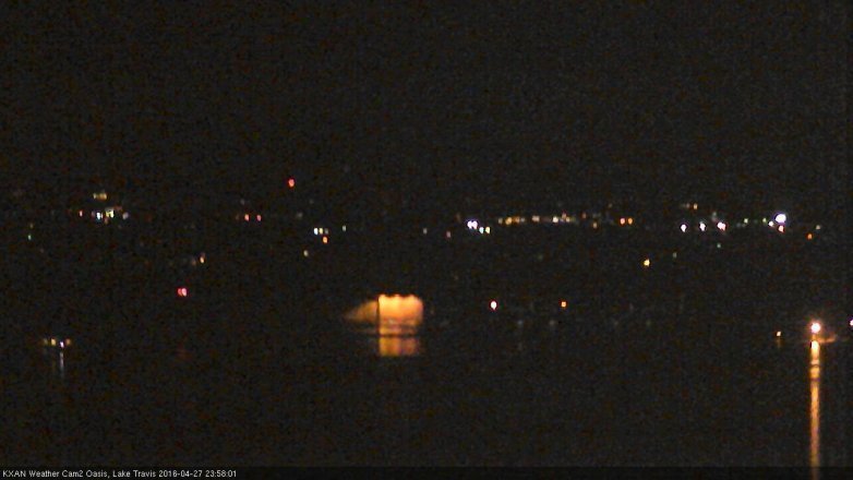 Lake Travis webcam, April 27, 2016 11:30 PM CT