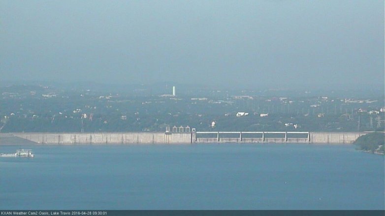 Lake Travis webcam, April 28, 2016 9:05 AM CT