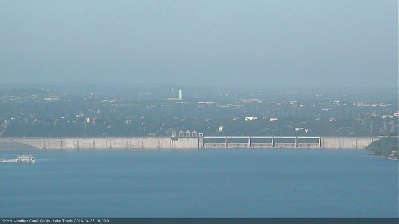 Lake Travis webcam, April 28, 2016 9:20 AM CT