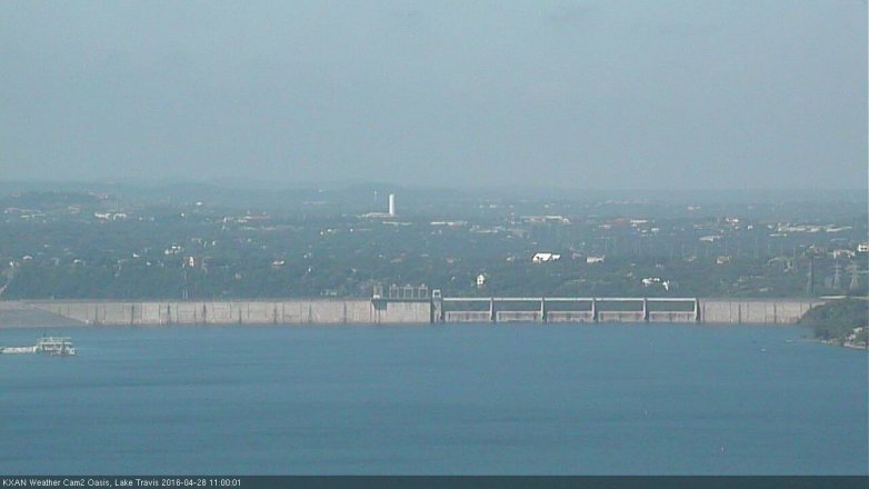 Lake Travis webcam, April 28, 2016 10:15 AM CT
