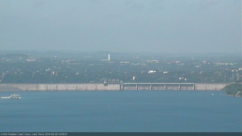 Lake Travis webcam, April 28, 2016 10:20 AM CT