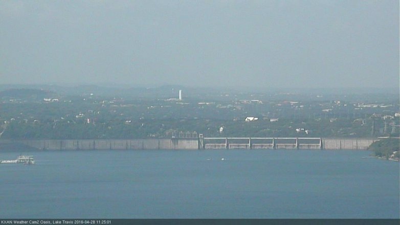 Lake Travis webcam, April 28, 2016 10:40 AM CT