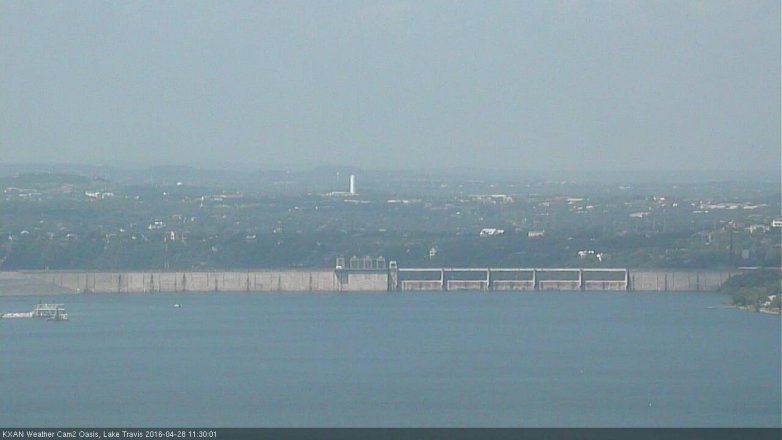 Lake Travis webcam, April 28, 2016 10:45 AM CT
