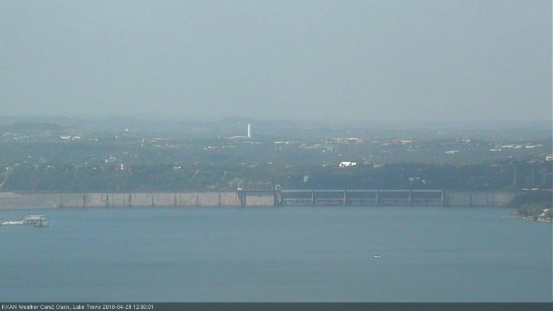 Lake Travis webcam, April 28, 2016 11:10 AM CT