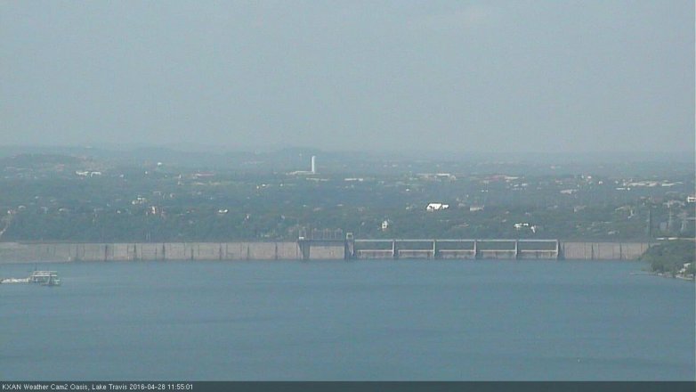 Lake Travis webcam, April 28, 2016 11:25 AM CT