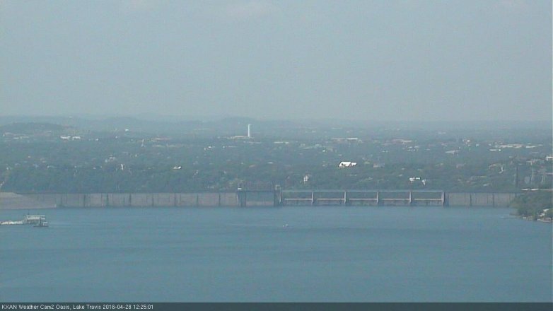 Lake Travis webcam, April 28, 2016 11:35 AM CT