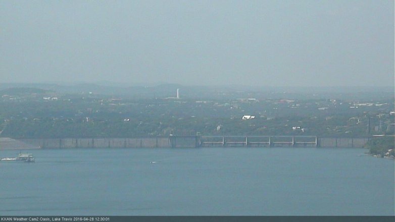 Lake Travis webcam, April 28, 2016 11:45 AM CT
