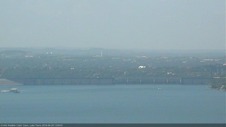 Lake Travis webcam, April 28, 2016 12:10 PM CT