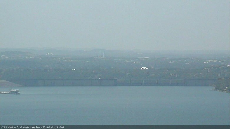 Lake Travis webcam, April 28, 2016 12:50 PM CT