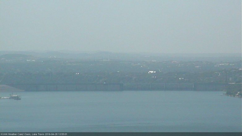 Lake Travis webcam, April 28, 2016 1:10 PM CT
