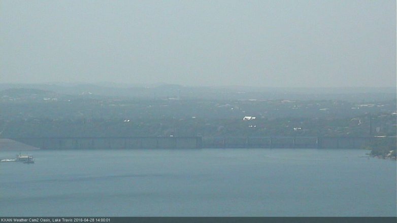 Lake Travis webcam, April 28, 2016 1:30 PM CT