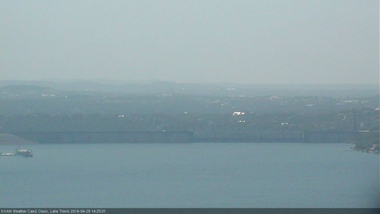 Lake Travis webcam, April 28, 2016 1:55 PM CT