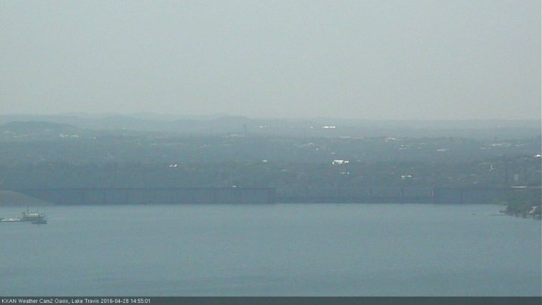 Lake Travis webcam, April 28, 2016 2:30 PM CT