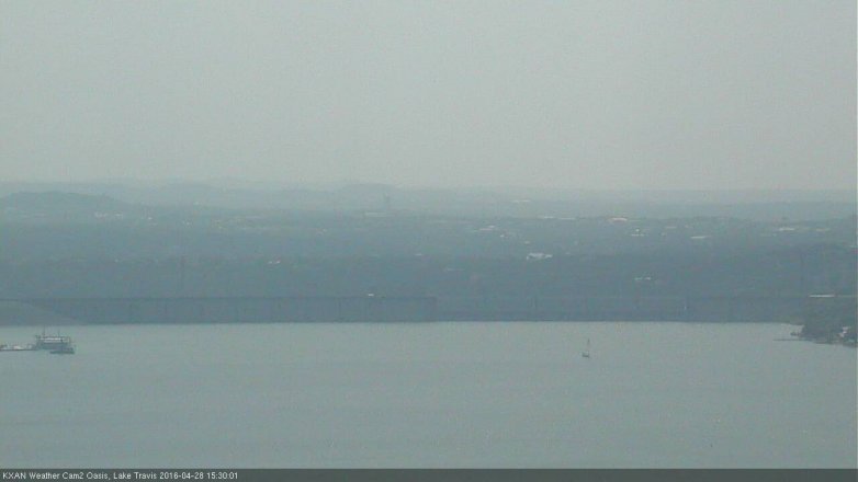 Lake Travis webcam, April 28, 2016 2:55 PM CT